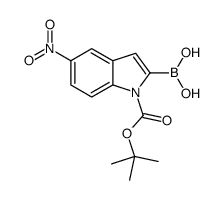 cas no 1000068-67-6 is (1-{[(2-Methyl-2-propanyl)oxy]carbonyl}-5-nitro-1H-indol-2-yl)bor onic acid