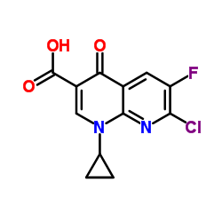 cas no 100361-18-0 is 1-Cyclopropyl-6-fluoro-7-chloro-4-oxo-1,4-dihydro-1,8-naphthyridine-3-carboxylic acid