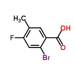 cas no 1003709-39-4 is 2-Bromo-4-fluoro-5-methylbenzoic acid
