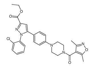 cas no 1007483-08-0 is Ethyl 1-(2-chlorophenyl)-5-(4-{4-[(3,5-dimethyl-1,2-oxazol-4-yl)c arbonyl]-1-piperazinyl}phenyl)-1H-pyrazole-3-carboxylate