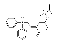 cas no 100858-27-3 is tert-Butyl-{3-[2-(diphenyl-phosphinoyl)-ethylidene]-4-methylene-cyclohexyloxy}-dimethyl-silane
