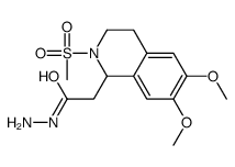 cas no 100879-60-5 is 2-[6,7-DIMETHOXY-2-(METHYLSULFONYL)-1,2,3,4-TETRAHYDROISOQUINOLIN-1-YL]ACETOHYDRAZIDE