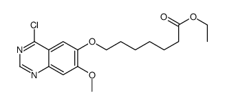 cas no 1012057-26-9 is ETHYL 7-((4-CHLORO-7-METHOXYQUINAZOLIN-6-YL)OXY)HEPTANOATE