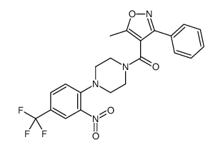 cas no 1012490-89-9 is (5-Methyl-3-phenyl-1,2-oxazol-4-yl){4-[2-nitro-4-(trifluoromethyl )phenyl]-1-piperazinyl}methanone