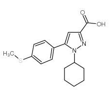 cas no 1017781-24-6 is 1-CYCLOHEXYL-5-(4-METHYLSULFANYL-PHENYL)-1H-PYRAZOLE-3-CARBOXYLIC ACID
