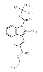 cas no 1017968-66-9 is 3-(2-BROMO-2-ETHOXYCARBONYL-VINYL)-2-METHYL-INDOLE-1-CARBOXYLIC ACID TERT-BUTYL ESTER