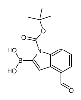 cas no 1021342-90-4 is (4-Formyl-1-{[(2-methyl-2-propanyl)oxy]carbonyl}-1H-indol-2-yl)bo ronic acid