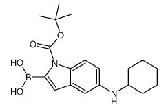 cas no 1021342-94-8 is [5-(Cyclohexylamino)-1-{[(2-methyl-2-propanyl)oxy]carbonyl}-1H-in dol-2-yl]boronic acid