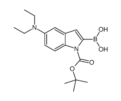 cas no 1021342-95-9 is [5-(Diethylamino)-1-{[(2-methyl-2-propanyl)oxy]carbonyl}-1H-indol -2-yl]boronic acid