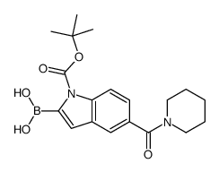 cas no 1021342-97-1 is [1-{[(2-Methyl-2-propanyl)oxy]carbonyl}-5-(1-piperidinylcarbonyl) -1H-indol-2-yl]boronic acid