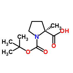 cas no 103336-06-7 is (2S)-2-methyl-1-[(2-methylpropan-2-yl)oxycarbonyl]pyrrolidine-2-carboxylic acid