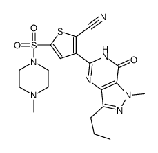 cas no 1033852-60-6 is 3-(1-methyl-7-oxo-3-propyl-4H-pyrazolo[4,3-d]pyrimidin-5-yl)-5-(4-methylpiperazin-1-yl)sulfonylthiophene-2-carbonitrile