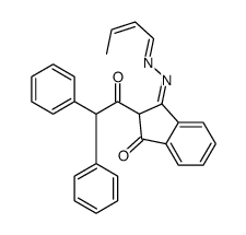 cas no 103480-19-9 is 2-Diphenylacetyl-indan-1,3-dione-1-(2-butenylidene)hydrazone,3-(2-Butenylidene-hydrazono)-2-diphenylacetyl-indan-1-one