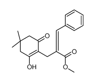 cas no 1038998-69-4 is methyl (E)-2-[(2-hydroxy-4,4-dimethyl-6-oxocyclohexen-1-yl)methyl]-3-phenylprop-2-enoate