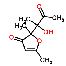 cas no 10410-20-5 is 2-(2-hydroxy-3-oxobutan-2-yl)-2,5-dimethylfuran-3-one