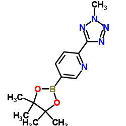 cas no 1056039-83-8 is 2-(2-METHYL-2H-TETRAZOL-5-YL)-5-(4,4,5,5-TETRAMETHYL-1,3,-2DIOXABOROLAN-2-YL)PYRIDINE