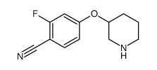 cas no 1063734-68-8 is 2-FLUORO-4-(PIPERIDIN-3-YLOXY)BENZONITRILE