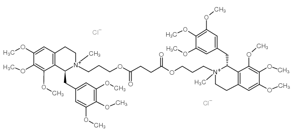 cas no 106819-53-8 is bis[3-[6,7,8-trimethoxy-2-methyl-1-[(3,4,5-trimethoxyphenyl)methyl]-3,4-dihydro-1H-isoquinolin-2-ium-2-yl]propyl] butanedioate,dichloride