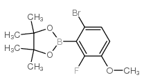 cas no 1070871-08-7 is 2-(6-BROMO-2-FLUORO-3-METHOXYPHENYL)-1,3,2-DIOXABOROLANE
