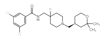 cas no 1072018-68-8 is (S)-3,5-DICHLORO-N-((1-((2,2-DIMETHYLTETRAHYDRO-2H-PYRAN-4-YL)METHYL)-4-FLUOROPIPERIDIN-4-YL)METHYL)BENZAMIDE