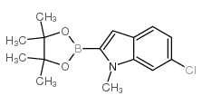 cas no 1073353-82-8 is 6-Chloro-1-methyl-2-(4,4,5,5-tetramethyl-1,3,2-dioxaborolan-2-yl)-1H-indole