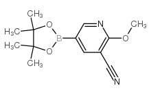 cas no 1073354-05-8 is 2-METHOXY-5-(4,4,5,5-TETRAMETHYL-1,3,2-DIOXABOROLAN-2-YL)NICOTINONITRILE