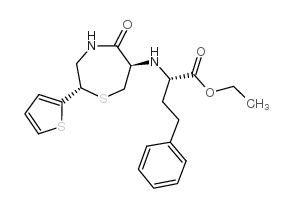 cas no 110143-57-2 is (S)-ETHYL 2-(((2S,6R)-5-OXO-2-(THIOPHEN-2-YL)-1,4-THIAZEPAN-6-YL)AMINO)-4-PHENYLBUTANOATE