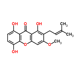 cas no 110187-11-6 is 1,5,8-Trihydroxy-3-methoxy-2-prenylxanthone