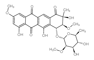 cas no 11033-34-4 is 1,6,11(2H)-Naphthacenetrione,4-[(6-deoxy-2-O-methyl-a-L-mannopyranosyl)oxy]-3,4-dihydro-2,5,7-trihydroxy-3,9-dimethoxy-2-methyl-,(2S,3S,4R)-