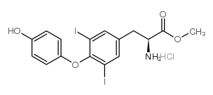 cas no 111149-73-6 is L-TYROSINE, O-(4-HYDROXYPHENYL)-3,5-DIIODO-, METHYL ESTER, HYDROCHLORIDE