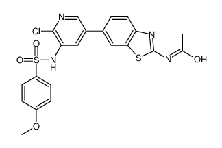 cas no 1112980-87-6 is N-[6-(6-Chloro-5-{[(4-methoxyphenyl)sulfonyl]amino}-3-pyridinyl)- 1,3-benzothiazol-2-yl]acetamide