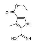 cas no 112381-06-3 is 1H-?Pyrrole-?3-?carboxylic acid, 5-?(aminocarbonyl)?-?4-?methyl-?, ethyl ester