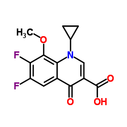 cas no 112811-72-0 is 1-Cyclopropyl-6,7-difluoro-1,4-dihydro-8-methoxy-4-oxo-3-quinolinecarboxylic acid
