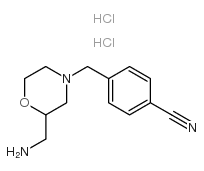 cas no 112914-10-0 is 4-(2-AMINOMETHYL-MORPHOLIN-4-YLMETHYL)-BENZONITRILE DIHYDROCHLORIDE