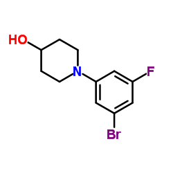 cas no 1129541-98-5 is 1-(3-Bromo-5-fluorophenyl)-4-piperidinol