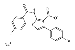 cas no 1133104-47-8 is sodium 4-(4-bromophenyl)-2-(4-fluorobenzamido)thiophene-3-carboxylate