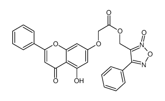 cas no 1141487-92-4 is (2-oxido-4-phenyl-1,2,5-oxadiazol-2-ium-3-yl)methyl 2-(5-hydroxy-4-oxo-2-phenylchromen-7-yl)oxyacetate