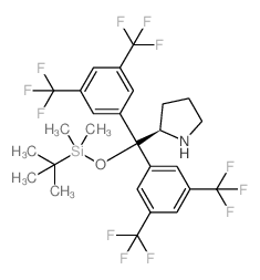 cas no 1146629-74-4 is (R)-2-(BIS(3,5-BIS(TRIFLUOROMETHYL)PHENYL)((TERT-BUTYLDIMETHYLSILYL)OXY)METHYL)PYRROLIDINE