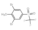 cas no 1150271-31-0 is 1,3-Dibromo-2-methyl-5-((trifluoromethyl)sulfonyl)benzene