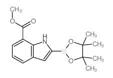 cas no 1150271-42-3 is Methyl 2-(4,4,5,5-tetramethyl-1,3,2-dioxaborolan-2-yl)-1H-indole-7-carboxylate