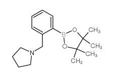 cas no 1150271-49-0 is 1-(2-(4,4,5,5-TETRAMETHYL-1,3,2-DIOXABOROLAN-2-YL)BENZYL)PYRROLIDINE