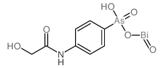 cas no 116-49-4 is Bismuthate(1-),[[4-[(hydroxyacetyl)amino]phenyl]arsonato(2-)-kO]oxo-, hydrogen (9CI)