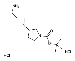 cas no 1179359-54-6 is 3-(3-AMINOMETHYL-AZETIDIN-1-YL)-PYRROLIDINE-1-CARBOXYLIC ACID TERT-BUTYL ESTER-2HCl
