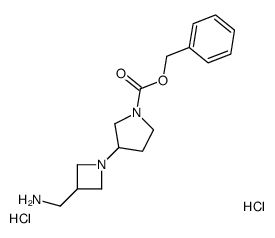 cas no 1179362-00-5 is 3-(3-AMINOMETHYL-AZETIDIN-1-YL)-PYRROLIDINE-1-CARBOXYLIC ACID BENZYL ESTER-2HCl