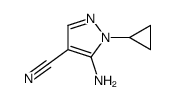 cas no 1184918-13-5 is 5-amino-1-cyclopropylpyrazole-4-carbonitrile