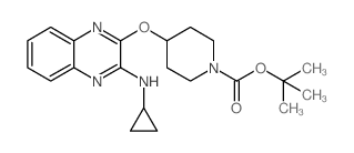 cas no 1185318-18-6 is TERT-BUTYL 4-((3-(CYCLOPROPYLAMINO)QUINOXALIN-2-YL)OXY)PIPERIDINE-1-CARBOXYLATE