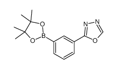 cas no 1186334-84-8 is 2-[3-(4,4,5,5-tetramethyl-1,3,2-dioxaborolan-2-yl)phenyl]-1,3,4-oxadiazole