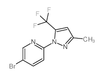 cas no 1187385-59-6 is 5-Bromo-2-(3-methyl-5-(trifluoromethyl)-1H-pyrazol-1-yl)pyridine