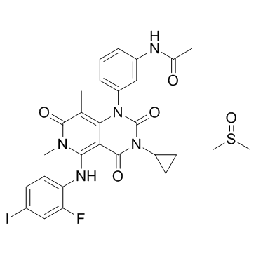 cas no 1187431-43-1 is Trametinib (DMSO solvate)