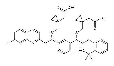 cas no 1187586-58-8 is 1-[[[(1R)-1-[3-[(1S)-1-[[[1-(Carboxymethyl)cyclopropyl]methyl]thio]-2-(7-chloro-2-quinolinyl)ethyl]phenyl]-3-[2-(1-hydroxy-1-methylethyl)phenyl]propyl]thio]methyl]cyclopropaneacetic acid